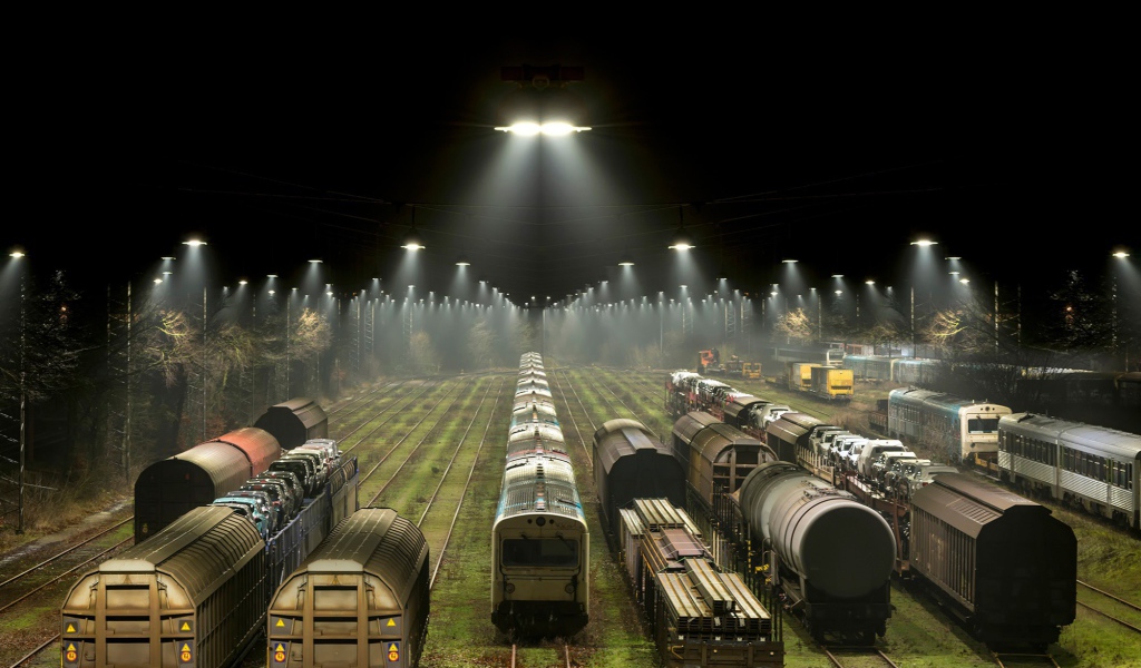 Поезда на сортировочной станции