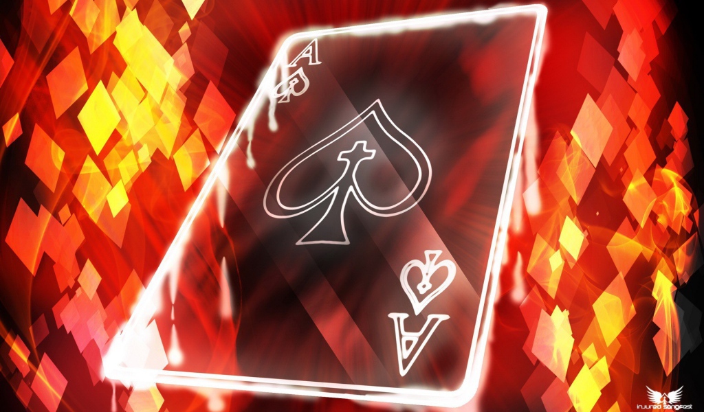 Прозрачная игровая карта туз