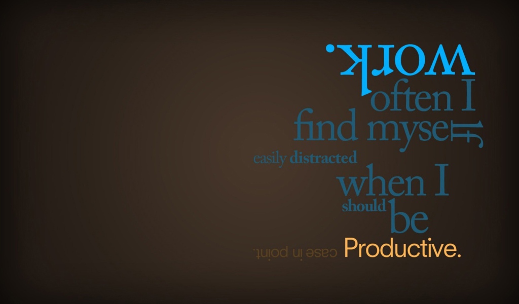 Работать нужно продуктивно