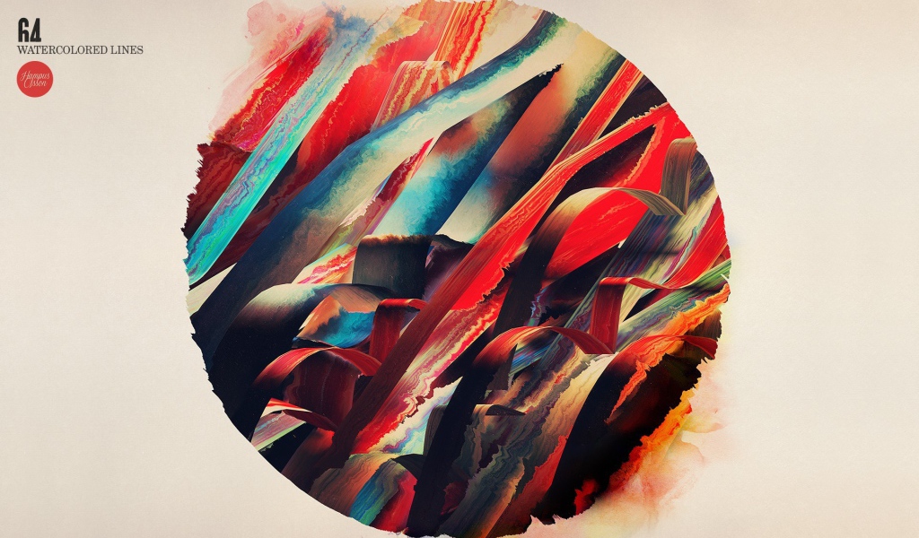 Цветные ленты в круге