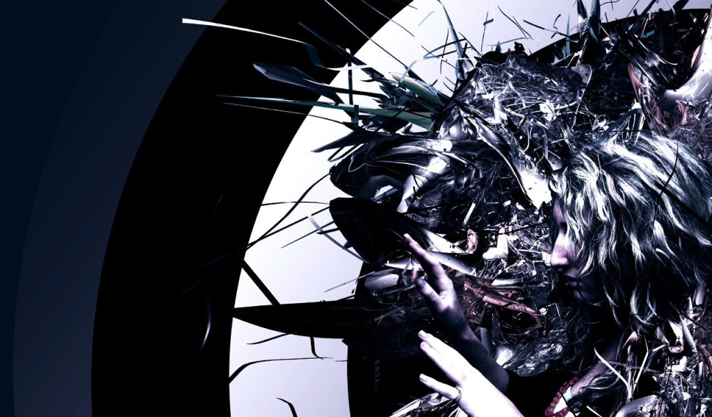 Девушка в черном круге