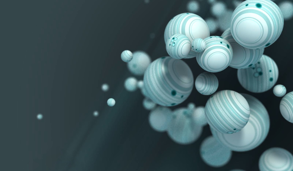 Белые полосатые шары