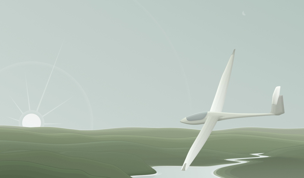 Рисунок летящего планера