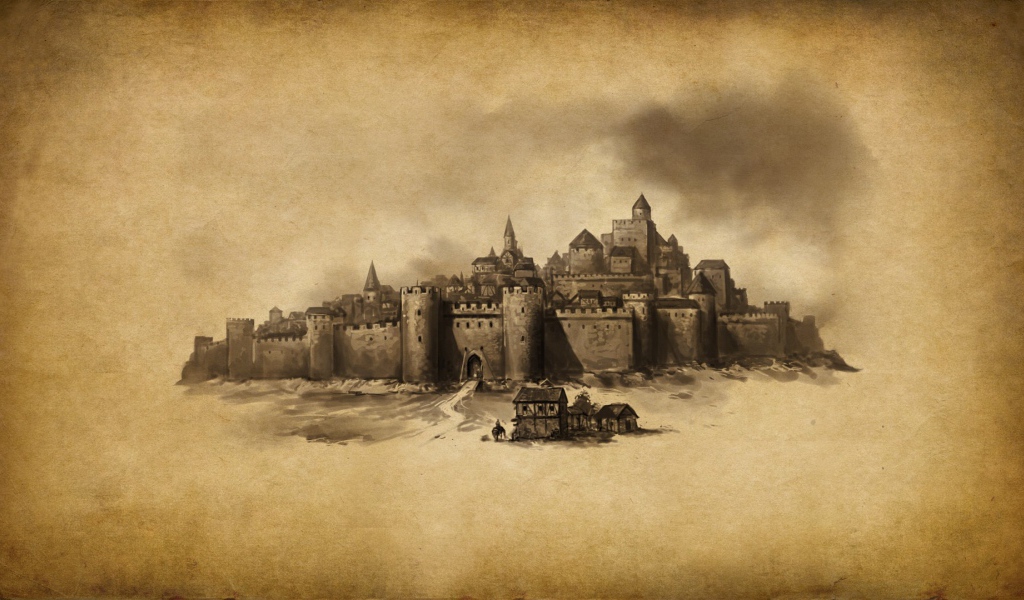 Укрепленный город, рисунок