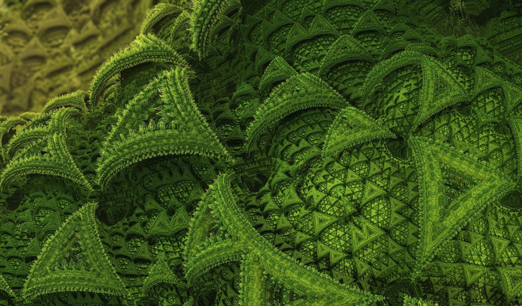 Зеленый узор треугольники