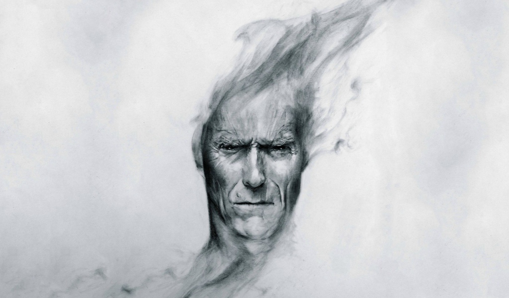 Лицо старика, рисунок