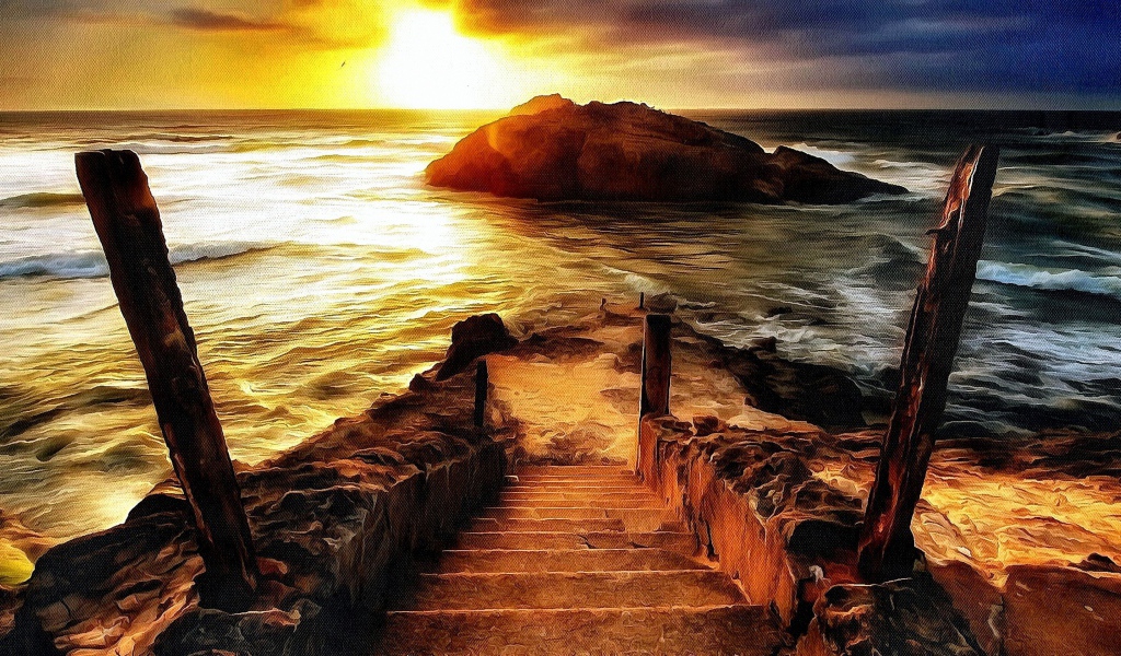 Картина Лестница к морю