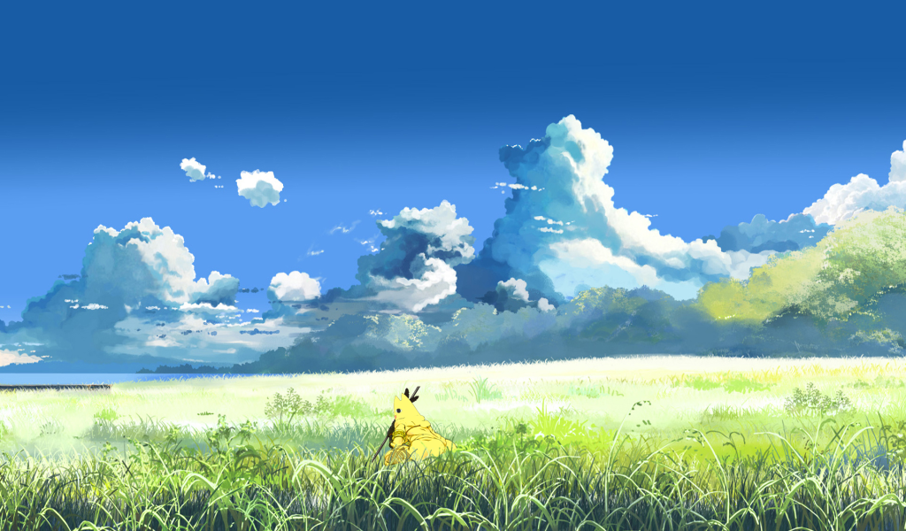 Картина с летним пейзажем