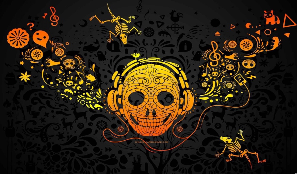 Изображение музыкального черепа