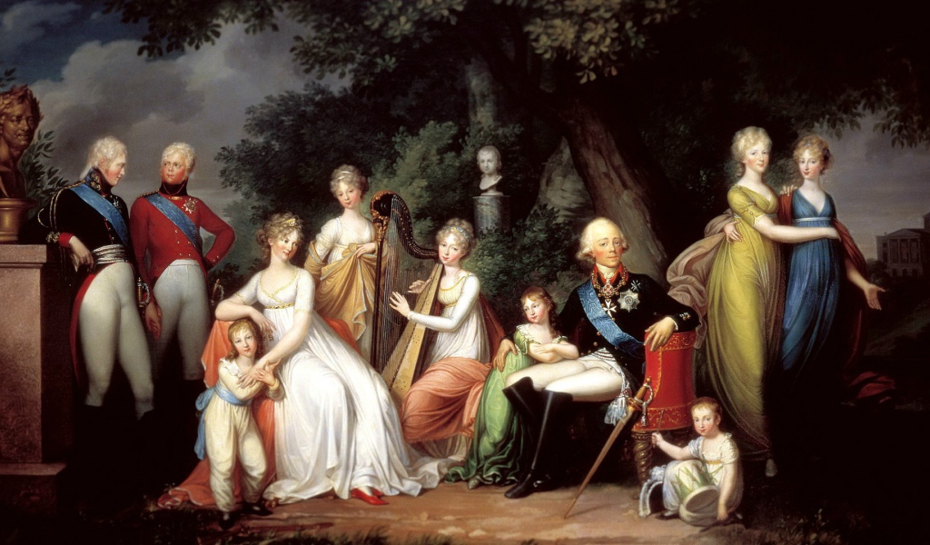 Император Всероссийский Павел I с семьёй