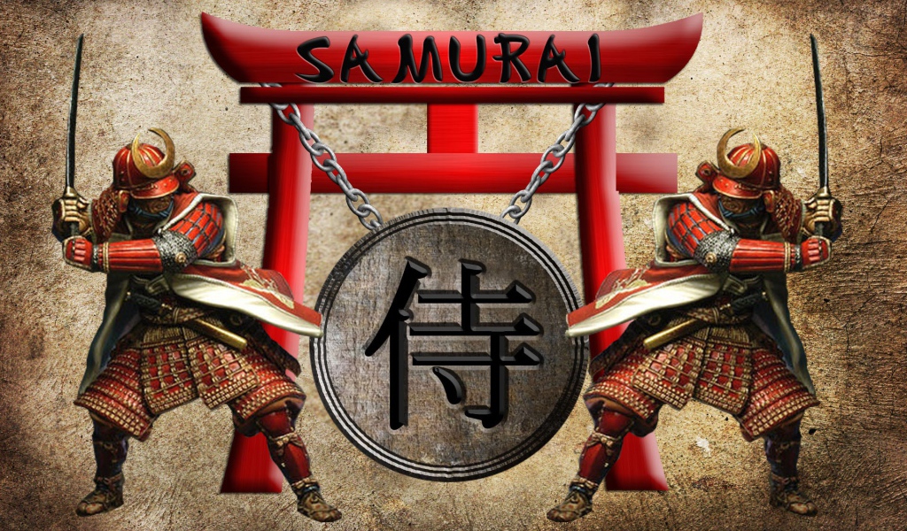 Самураи, японский рисунок