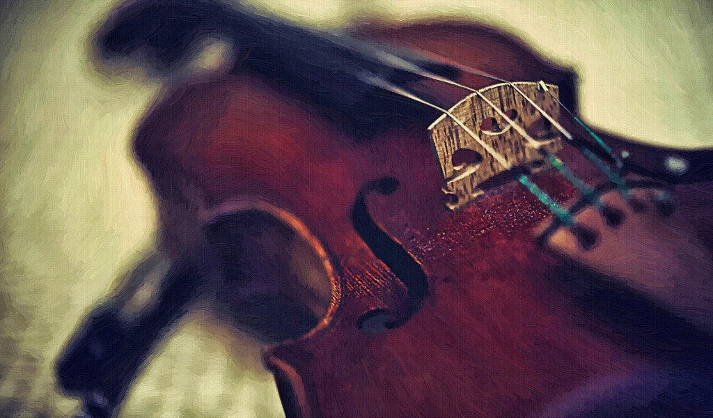 Скрипка на картине