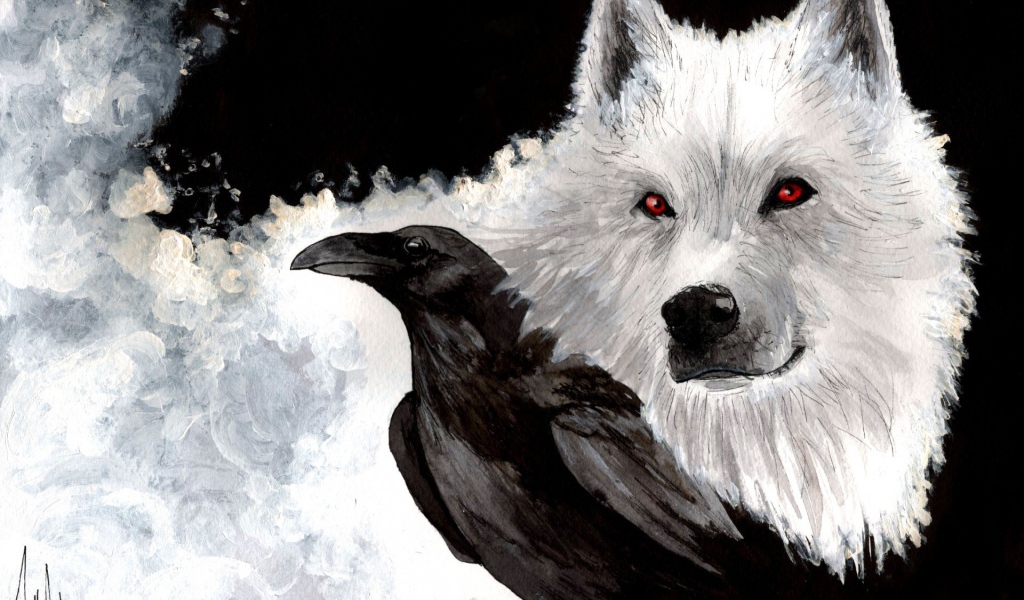 Белый волк и ворон