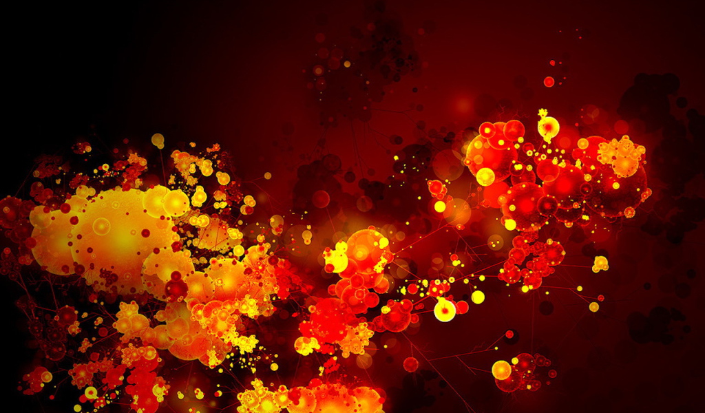 Желтые и красные пузыри