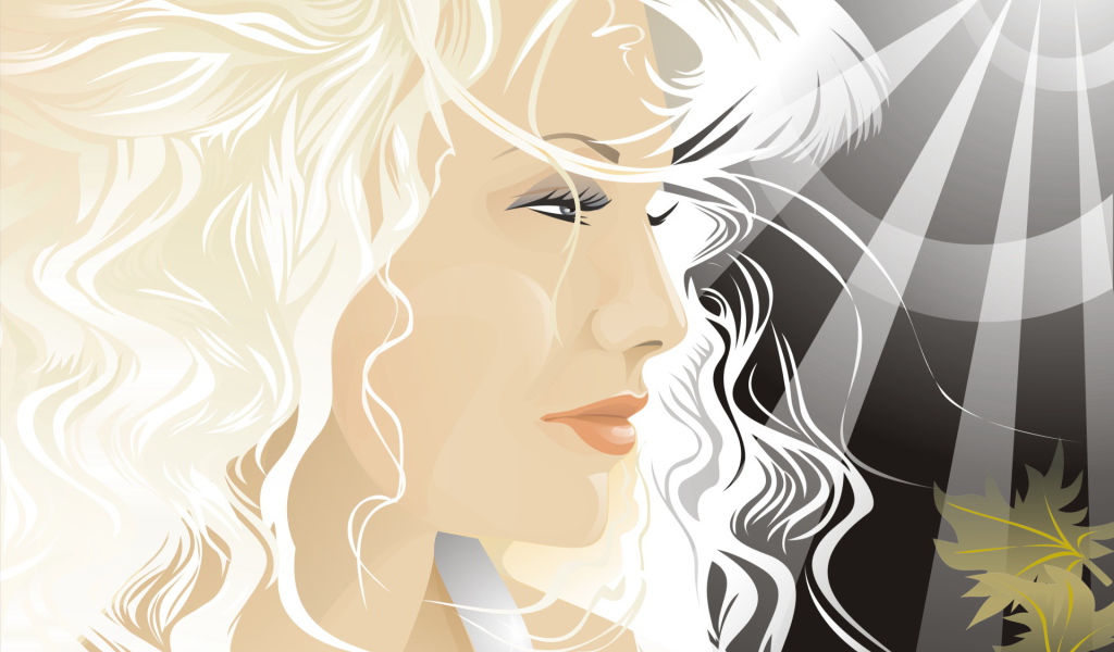 Блондинка в лучах солнца