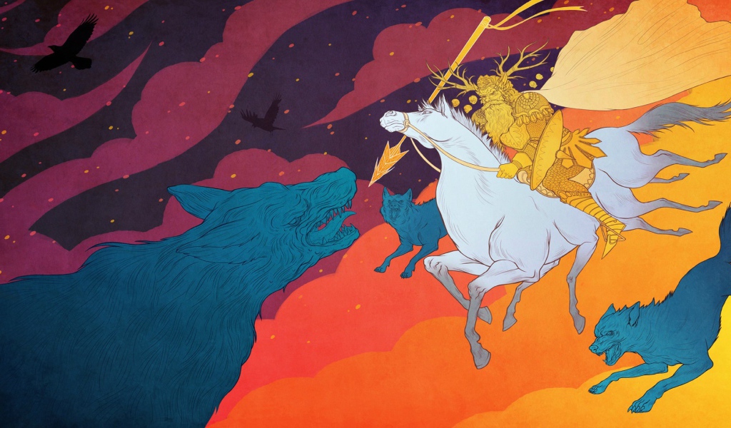 Один среди волков, фэнтези арт