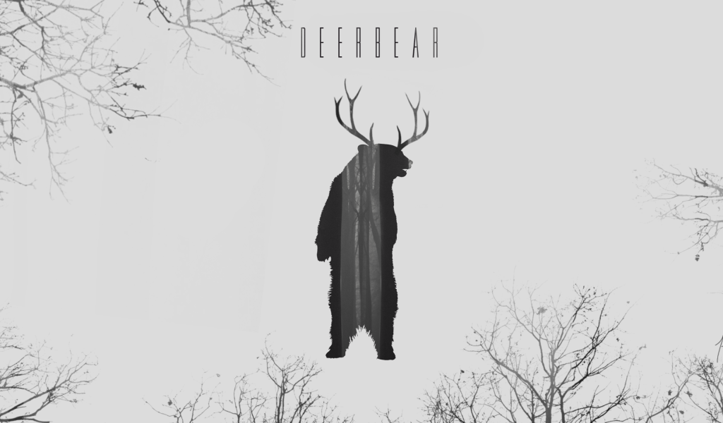 Медведь с рогами оленя