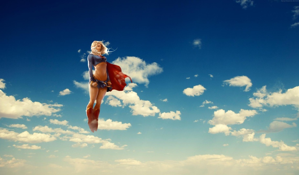 Красивая девушка Супермена