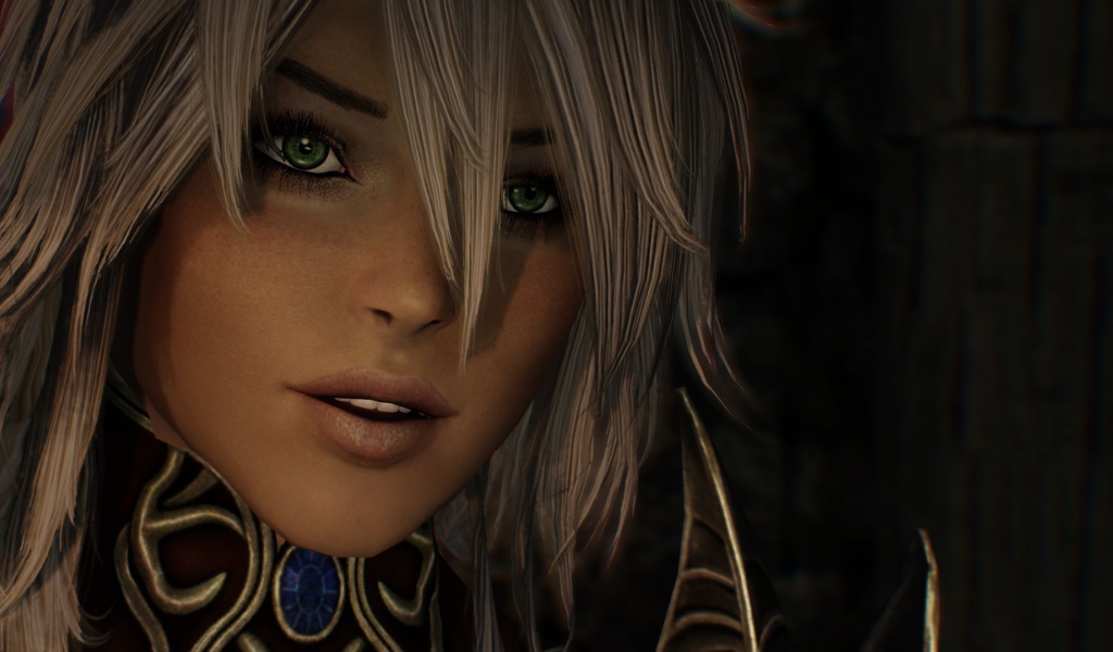 Белокурая ведьма с зелеными глазами