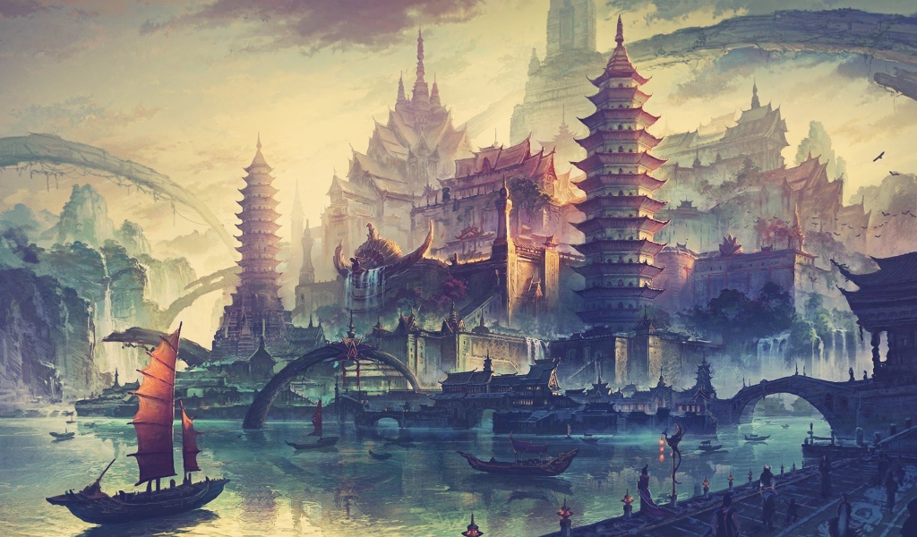 Китайский фэнтези город