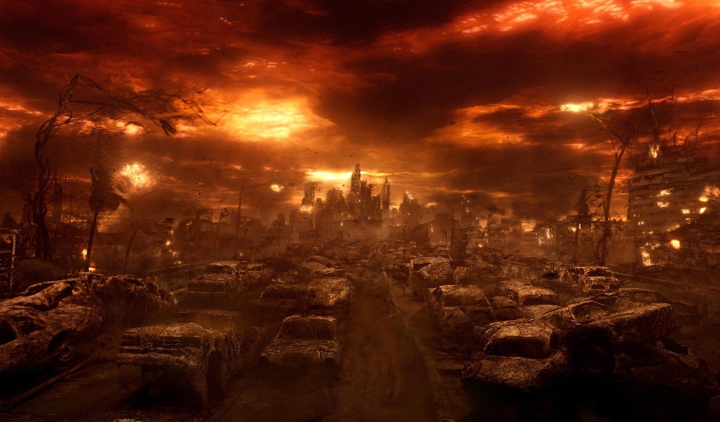 Город после атомного взрыва