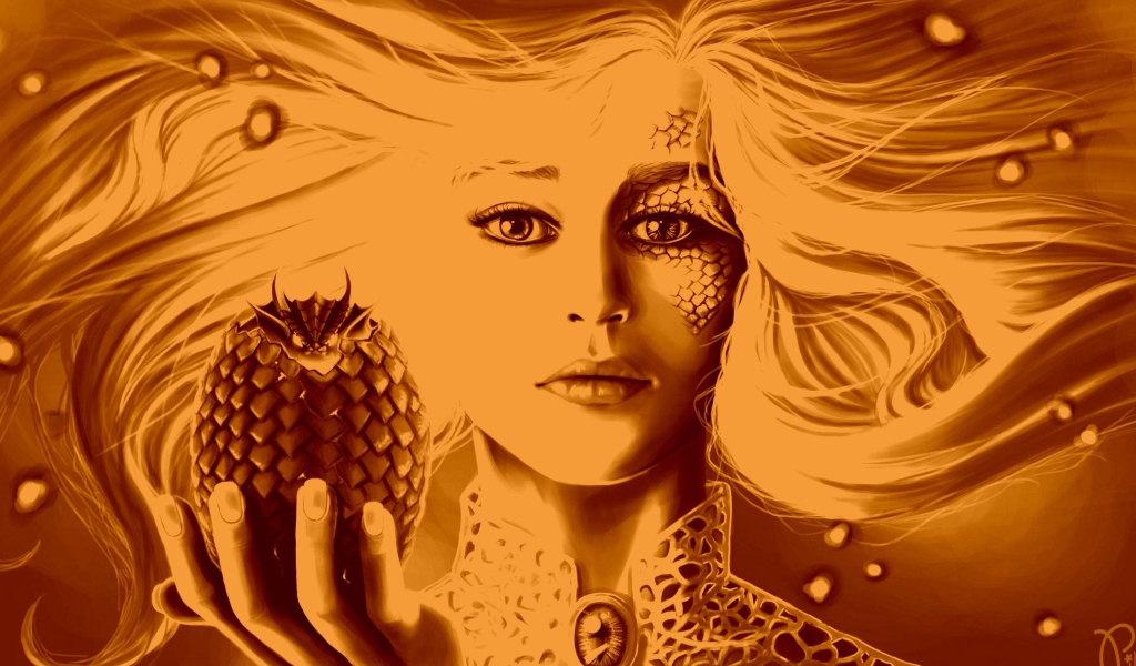 Дейенерис Таргариен с зародышем дракона