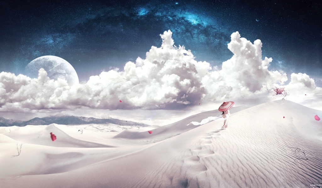 Пустыня на планете под чужими звездами