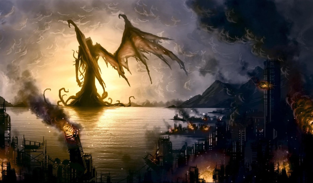 Дракон разрушил мирный город