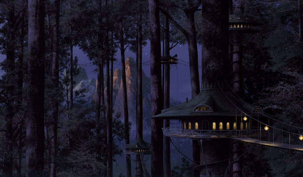 Дома Эльфов на деревьях