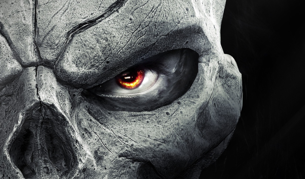 Глаз солдата в маске черепа