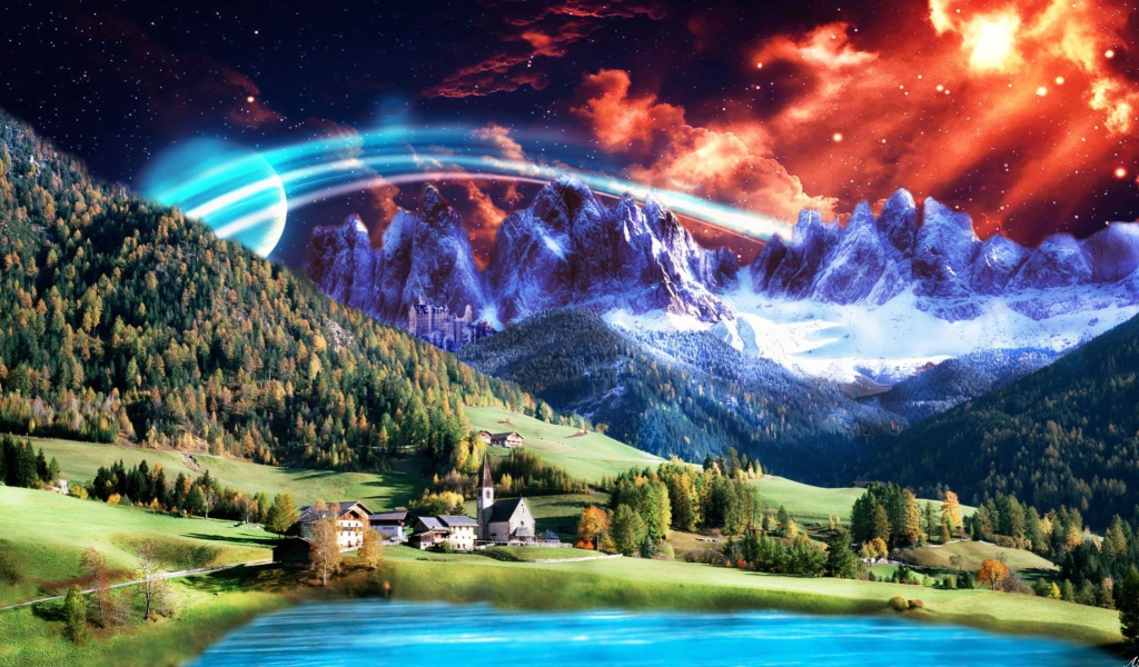 Сказочный горный пейзаж