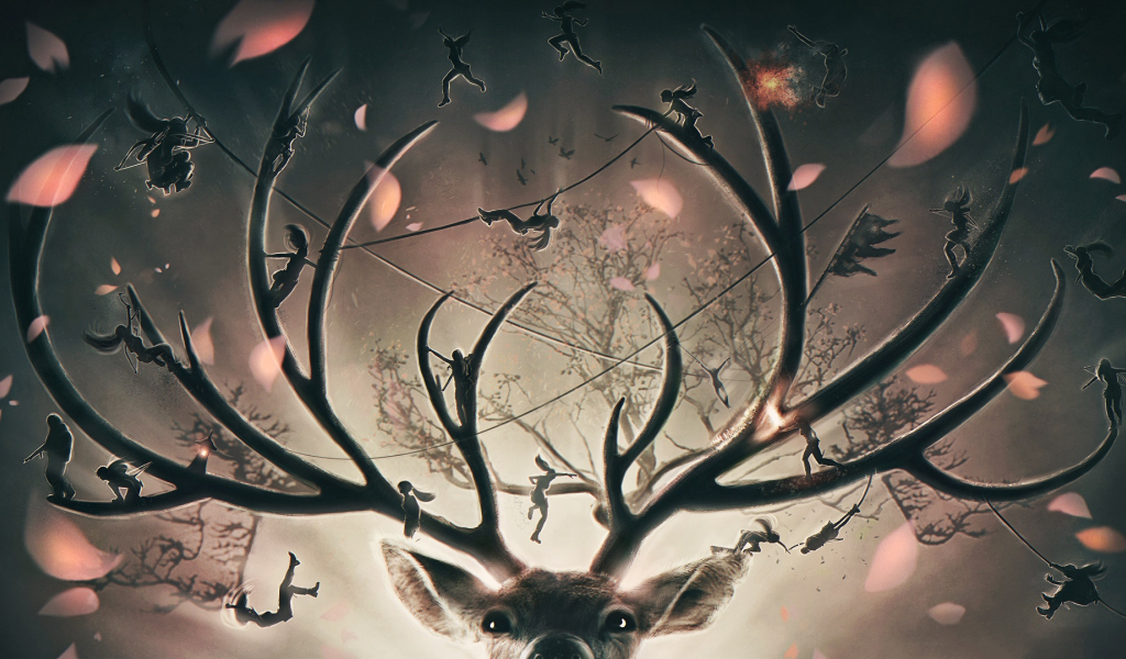 Феи играют на рогах оленя