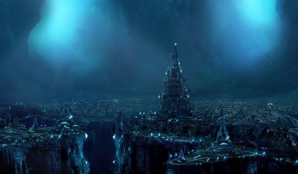 Фантастический город подземного мира