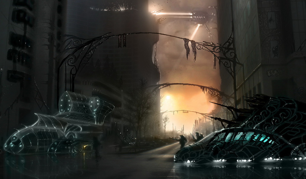 Фантастический ночной город