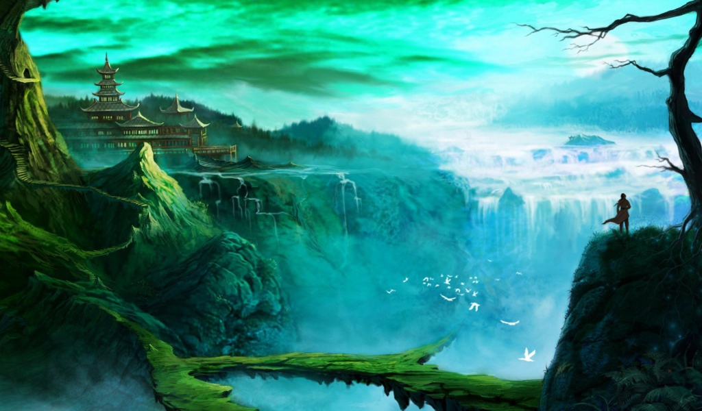 Фантастический мир среди водопадов