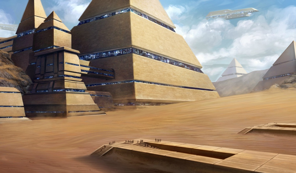 Фэнтези город в пустыне