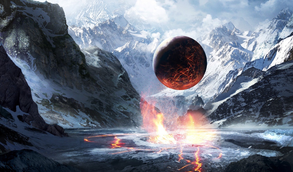 Огненный шар в мире льда