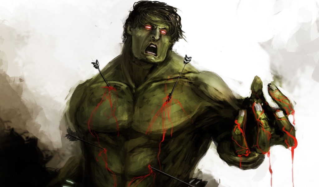 Халк из Мстителей,  фэнтези арт