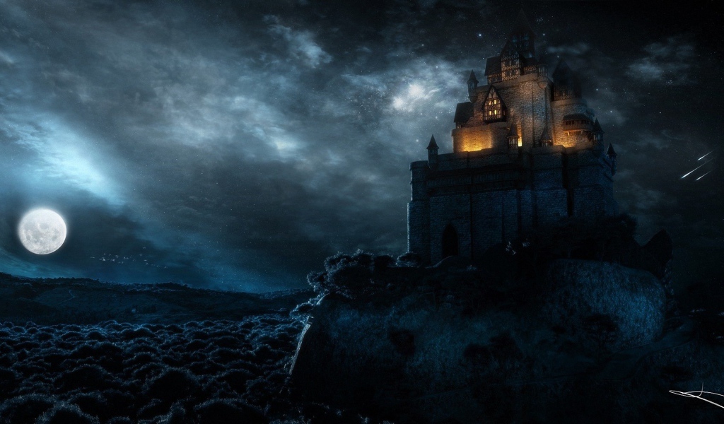 Неприступный замок на скале