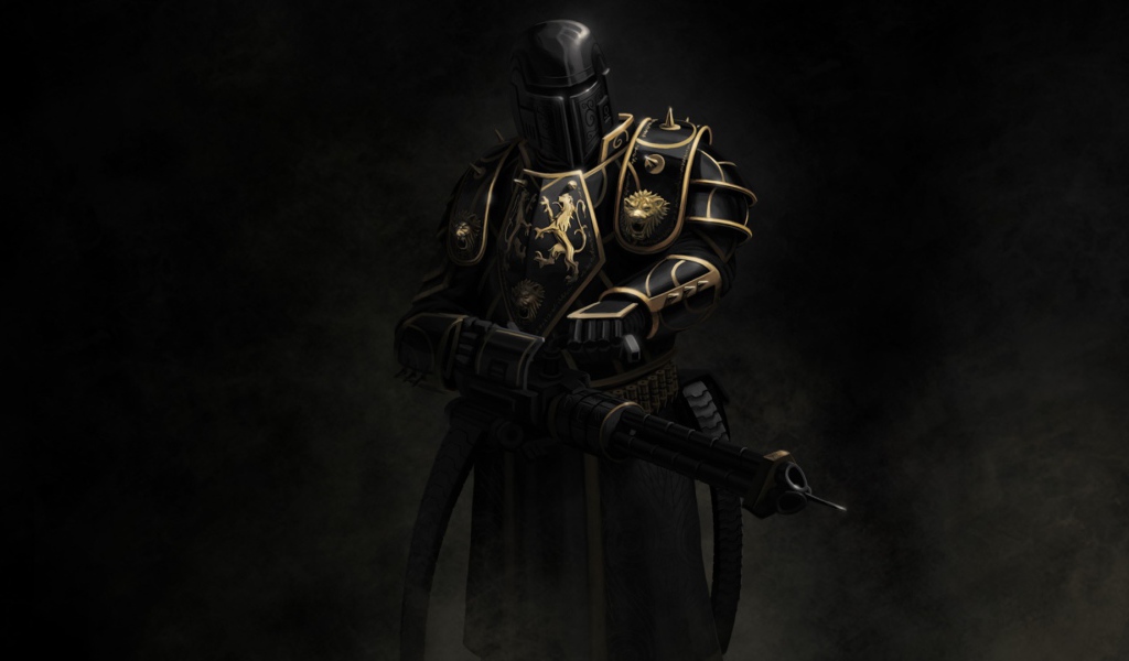 Рыцарь в доспехах киберпанк