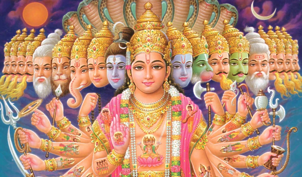 Многорукая индийская богиня