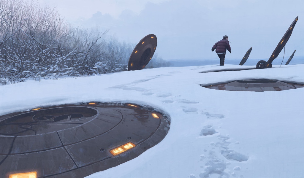 Открытые люки пусковых шахт для ракет