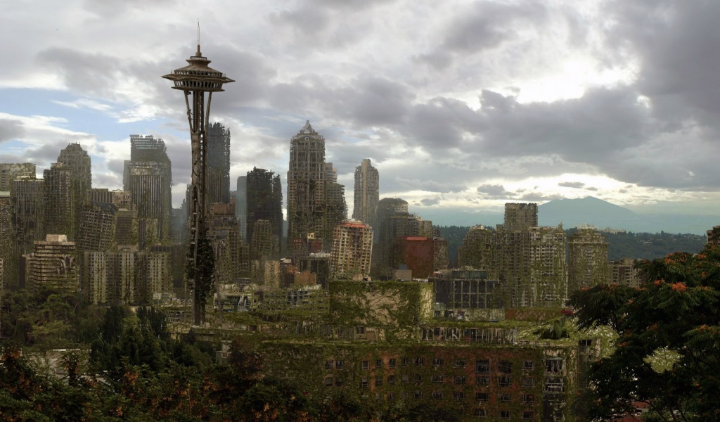 Поросшие зеленью руины Сиэтла