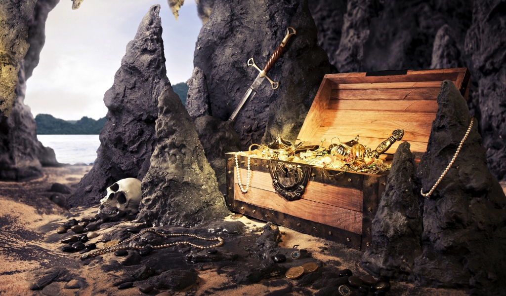 Сокровище пиратов в пещере