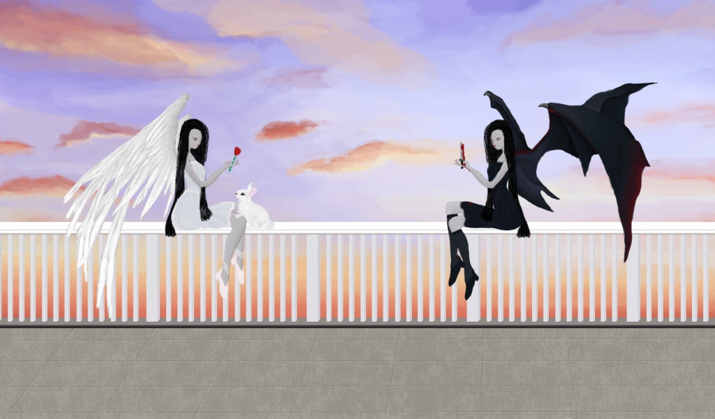 Кролик между ангелом и демоном