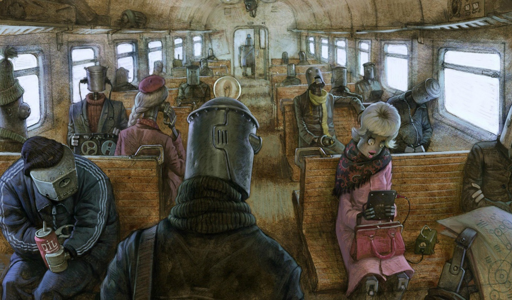 Robots in commuter train