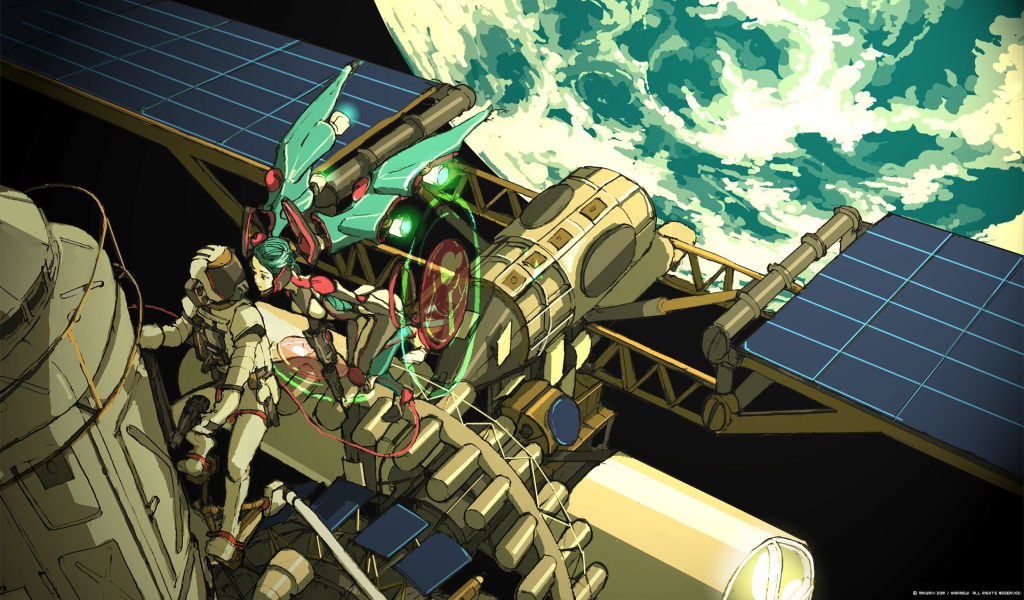 Роботы ремонтируют космическую станцию