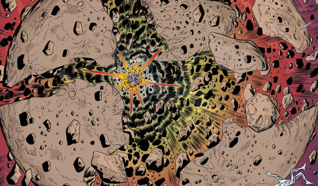 Серебряный Сёрфер у разрушенной Луны