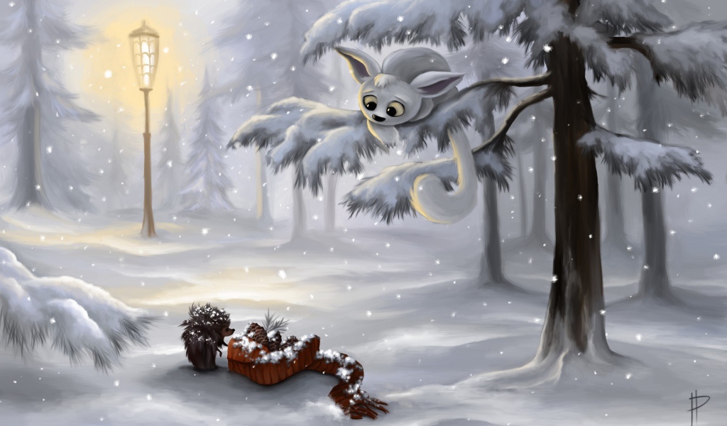 Зимняя сказка в лесу