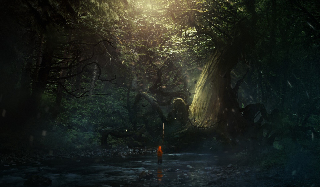 Мальчик в лесной чаще